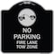Signmission Fire Lane Tow Zone with Graphic Heavy-Gauge Aluminum Architectural Sign, 18" x 18", BS-1818-23980 A-DES-BS-1818-23980 - alternate 1